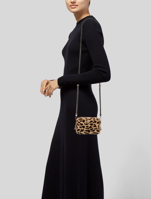 Prada Enameled Metal Triangle Crossbody Bag