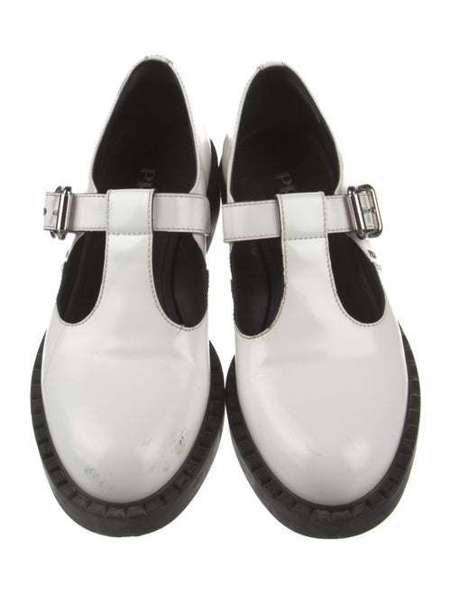 Prada Leather Cutout Accent Oxfords