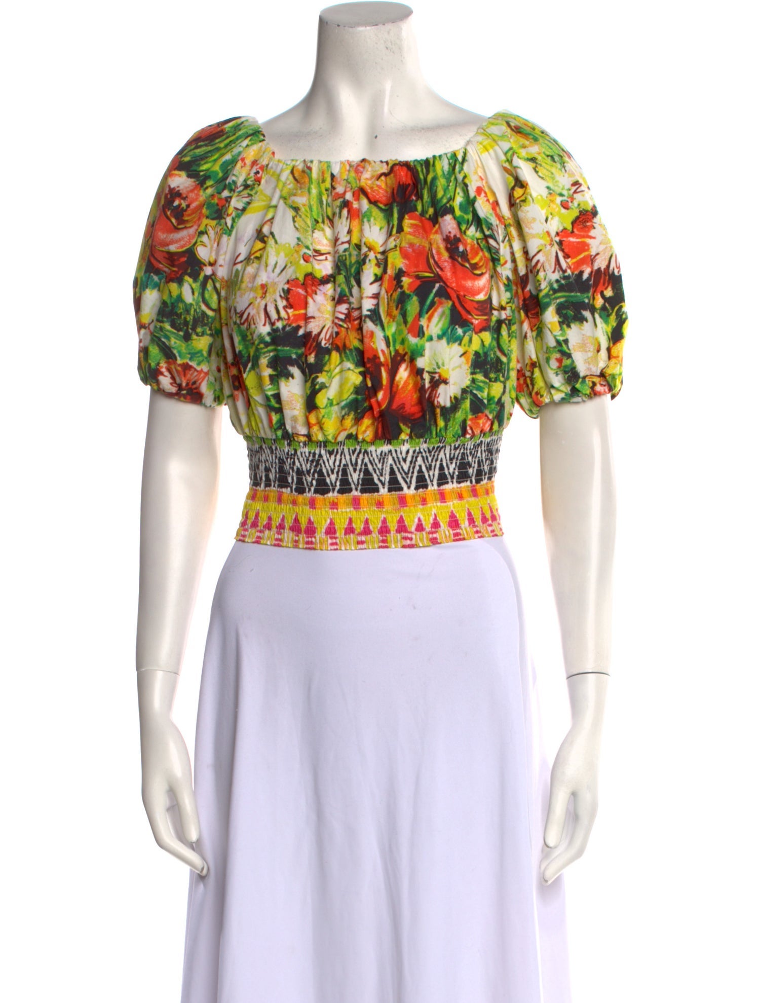 Prada 2019 Floral Print Crop Top