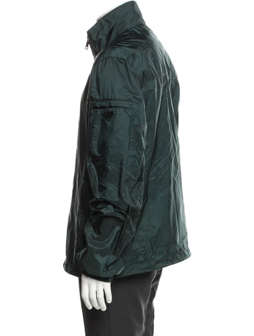 Prada 2015 Enameled Metal Triangle Windbreaker
