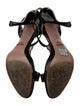 Prada Patent Leather Crystal Embellishments T-Strap Sandals