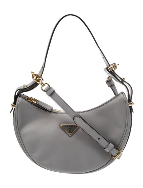 Prada Enameled Metal Triangle Arqué Small
