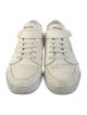 Prada Enameled Metal Triangle Leather Sneakers