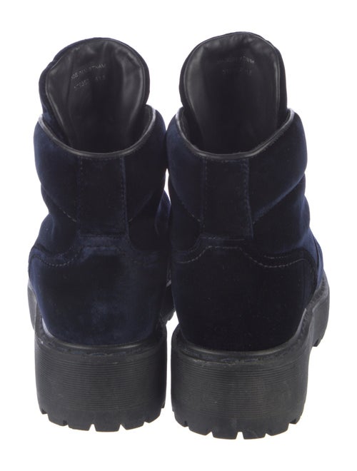 Prada Velvet Combat Boots