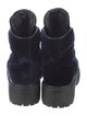 Prada Velvet Combat Boots