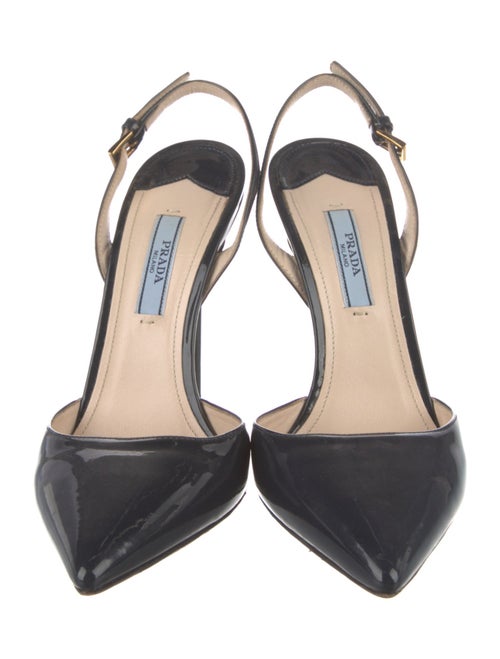 Prada Patent Leather Slingback Pumps