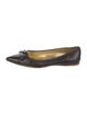 Prada Leather Bow Accents Ballet Flats