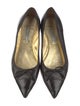 Prada Leather Bow Accents Ballet Flats