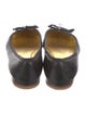 Prada Leather Bow Accents Ballet Flats