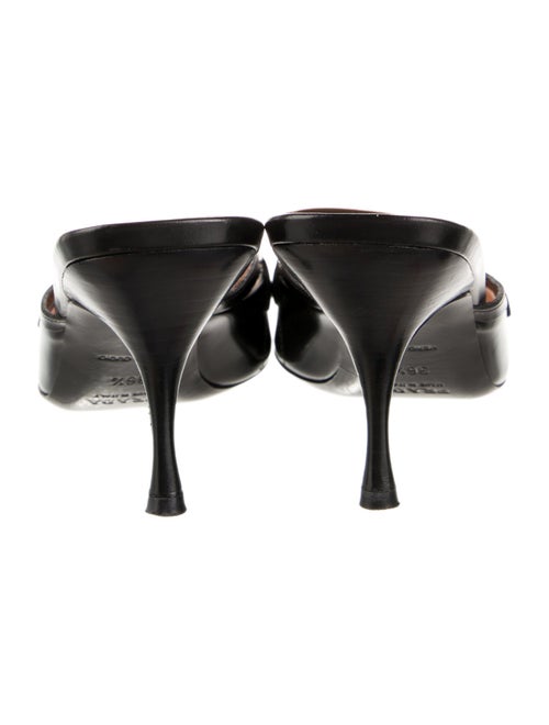 Prada Leather Mesh Accents Mules