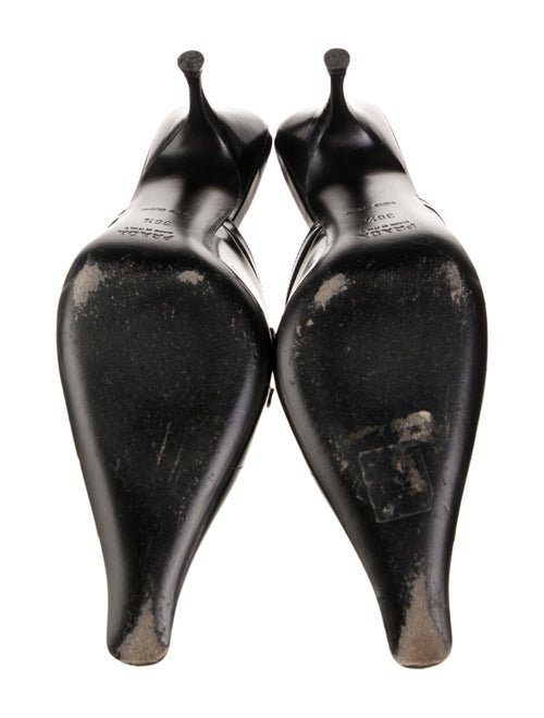 Prada Leather Mesh Accents Mules