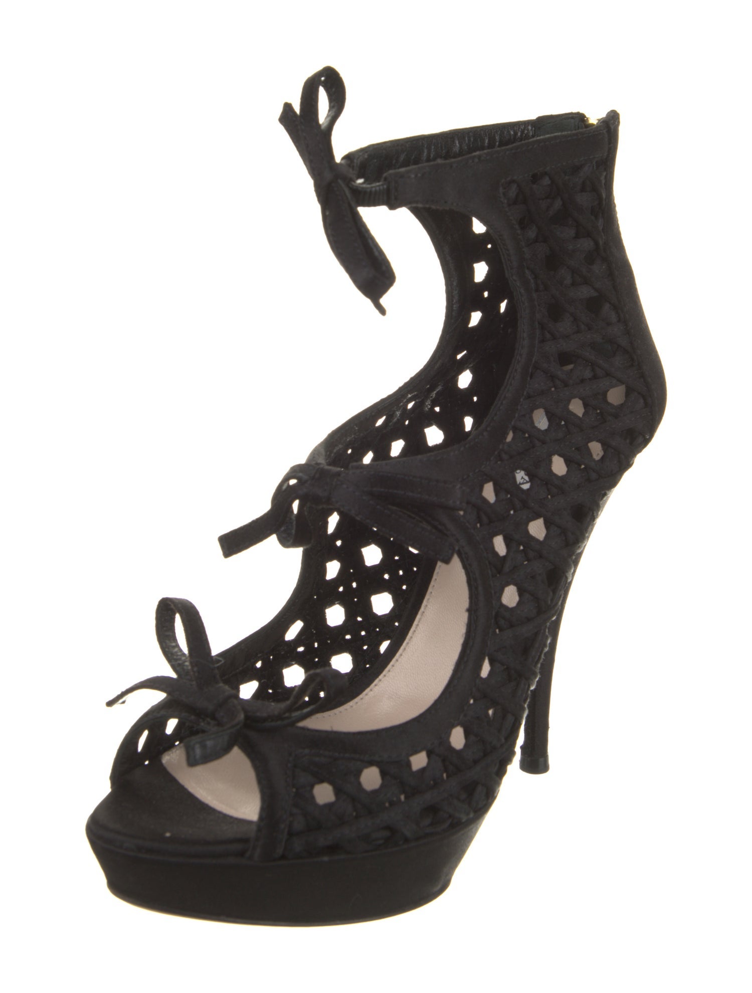 Prada Satin Bow Accents Pumps