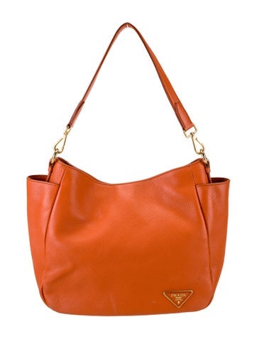 Prada Hobos Vitello Daino Leather Hobo