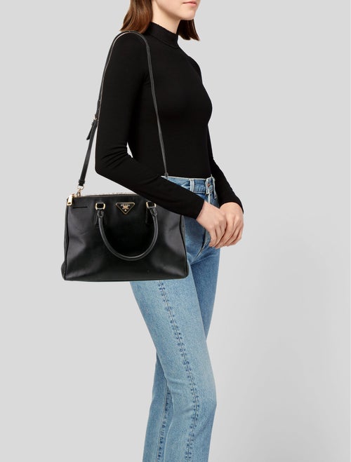Prada Saffiano Lux Leather Galleria Double Zip