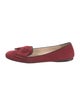 Prada Signature Logo Suede Ballet Flats