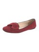 Prada Signature Logo Suede Ballet Flats
