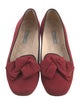 Prada Signature Logo Suede Ballet Flats