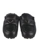 Prada Leather Fur Trim Mules