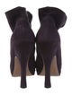 Prada Suede Ruffle Embellishment Lace-Up Boots