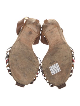 Prada Leather Printed Slingback Pumps