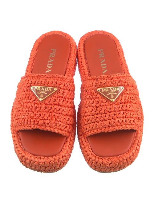 Prada Straw Slides