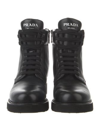 Prada Leather Combat Boots