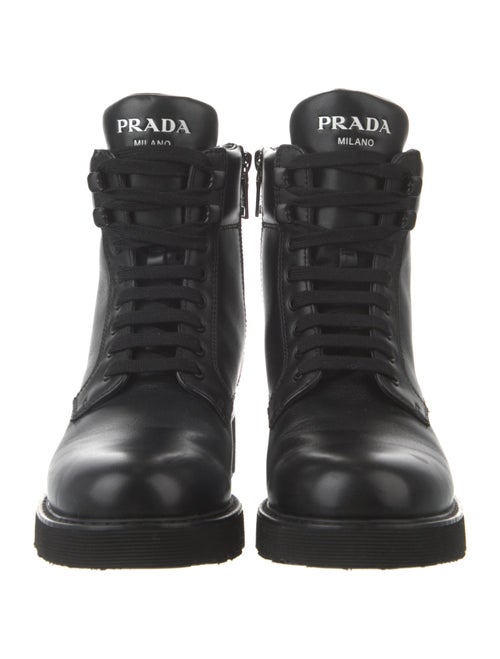 Prada Leather Combat Boots