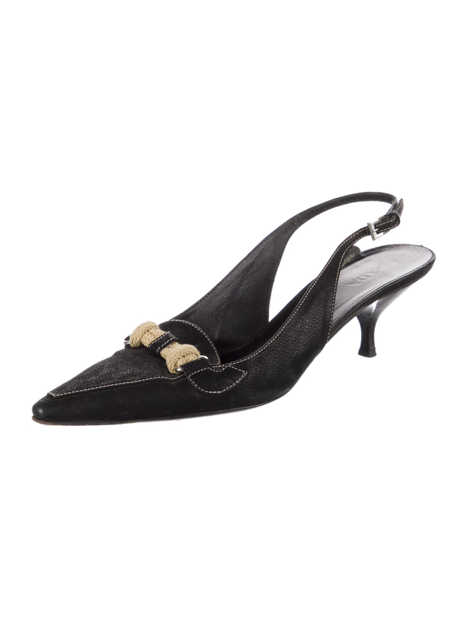 Prada Leather Slingback Pumps