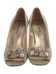 Prada Canvas Crystal Embellishments Pumps