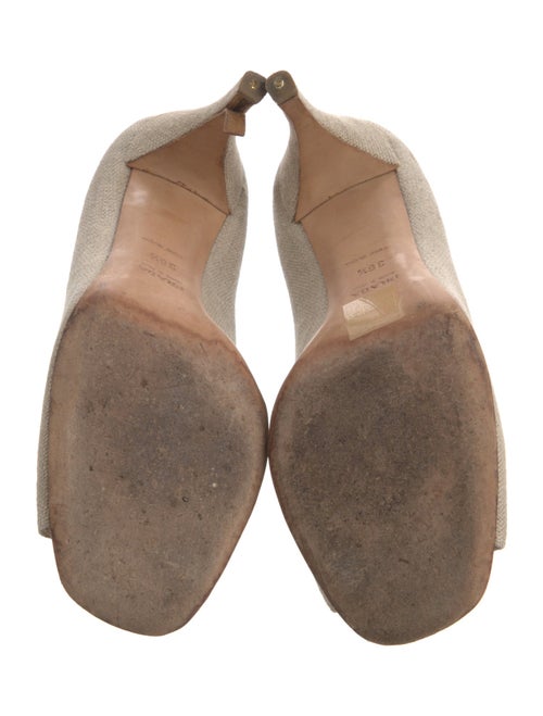 Prada Canvas Crystal Embellishments Pumps