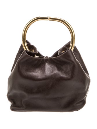 Prada Enameled Metal Triangle Evening Bag