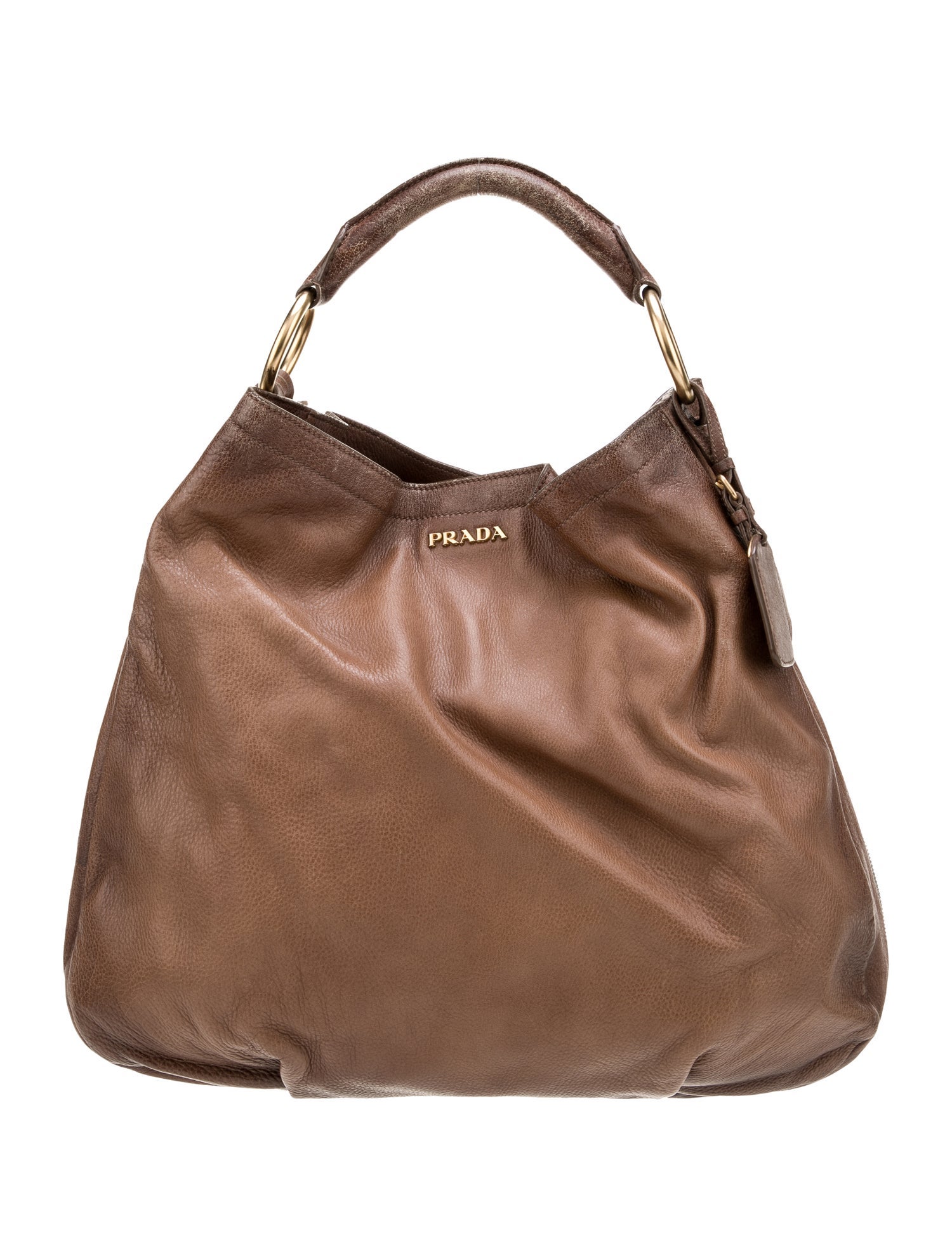 Prada Cervo Leather Hobo