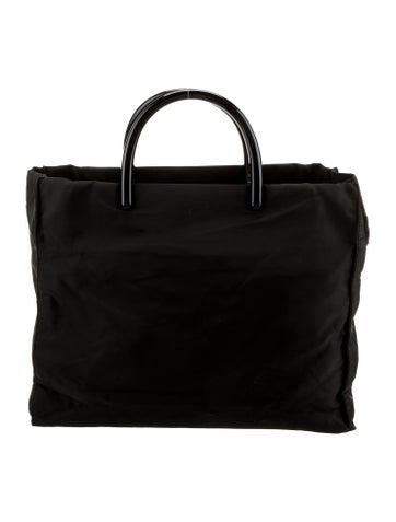 Prada Handle Bags Tessuto Nylon Top Bag Vintage