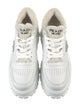 Prada Enameled Metal Triangle Leather Sneakers