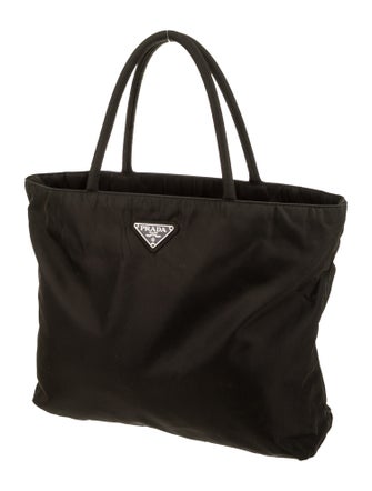Prada Enameled Metal Triangle Tote