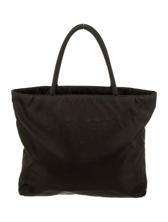 Prada Enameled Metal Triangle Tote