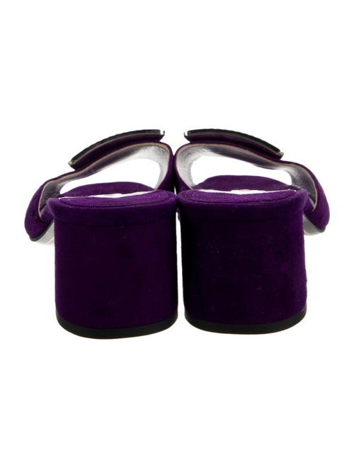 Prada Suede Crystal Embellishments Slides