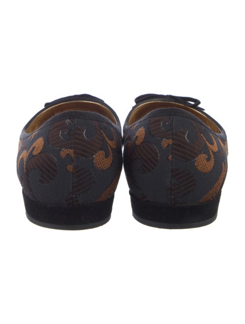 Prada Printed Bow Accents Flats
