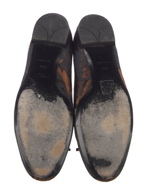 Prada Printed Bow Accents Flats