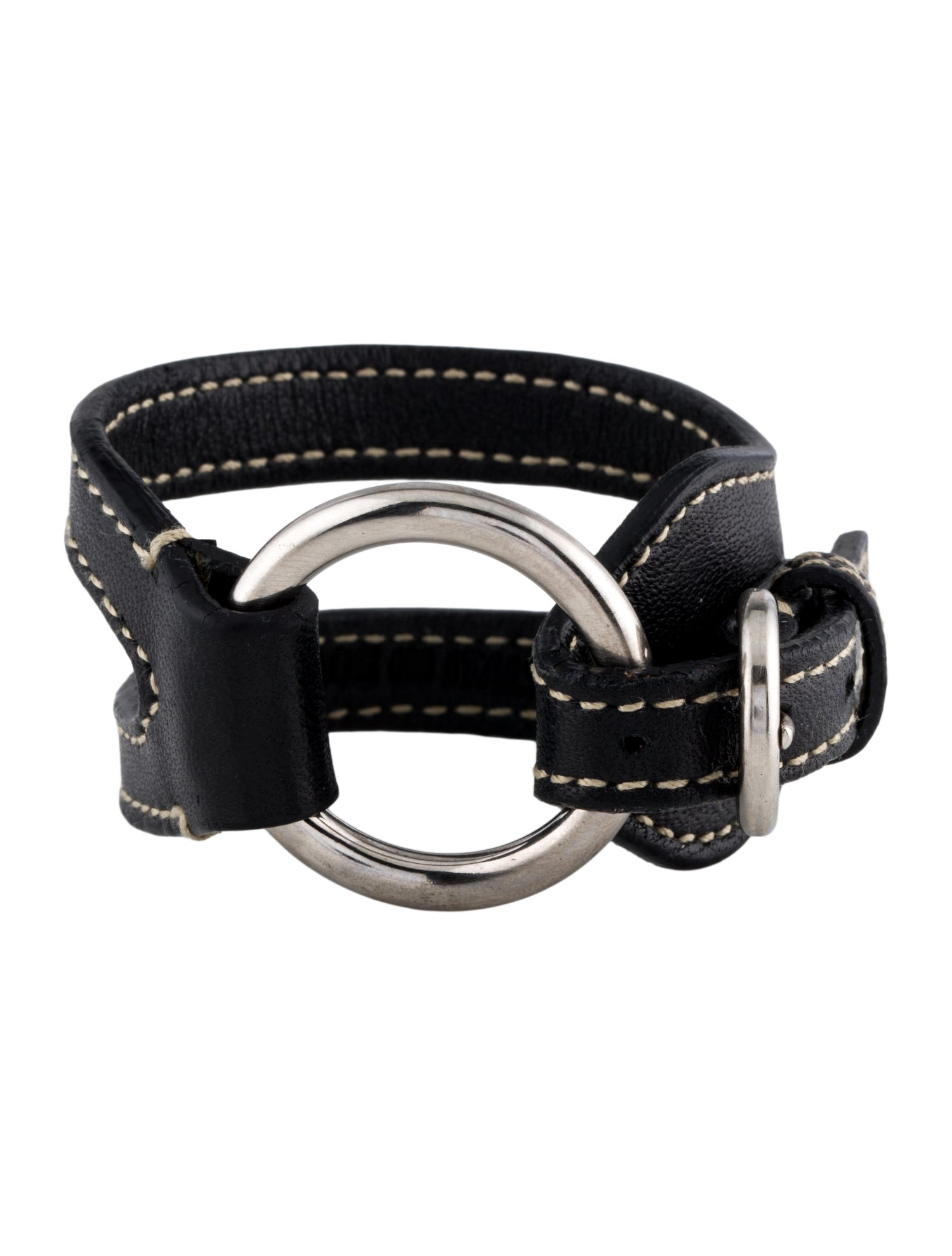 Prada Leather Wrap Bracelet