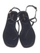 Prada Patent Leather T-Strap Sandals