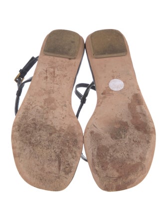 Prada Patent Leather T-Strap Sandals