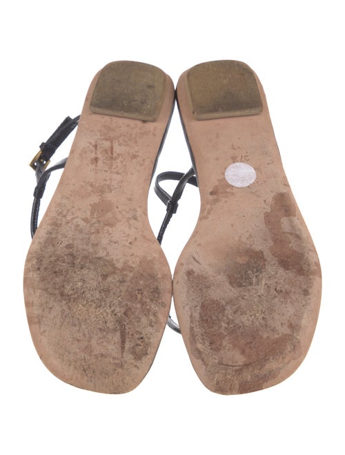 Prada Patent Leather T-Strap Sandals