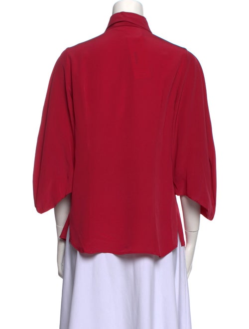 Prada Three-Quarter Sleeve Button-Up Top