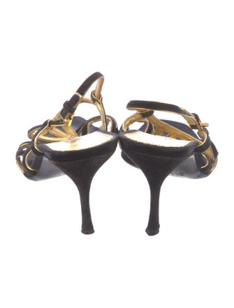 Prada Suede T-Strap Sandals