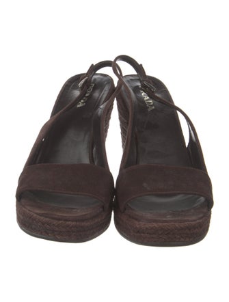 Prada Suede Slingback Sandals