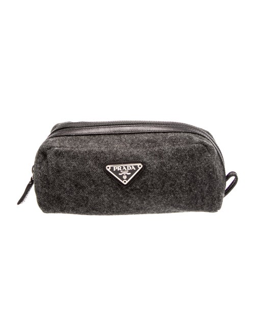Prada Enameled Metal Triangle Clutch