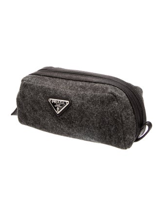 Prada Enameled Metal Triangle Clutch