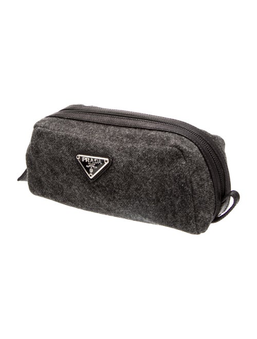 Prada Enameled Metal Triangle Clutch