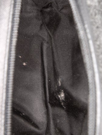 Prada Enameled Metal Triangle Clutch